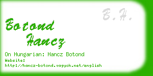 botond hancz business card